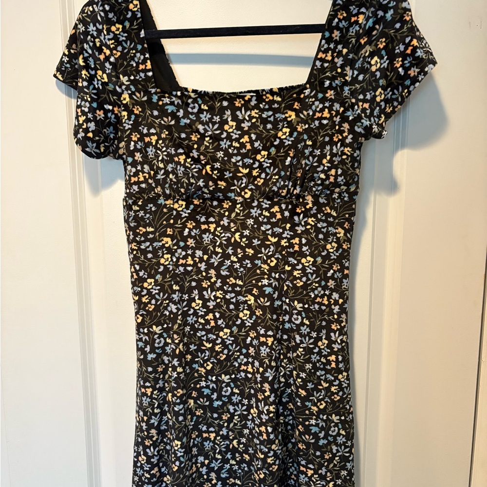 Floral Black Dress